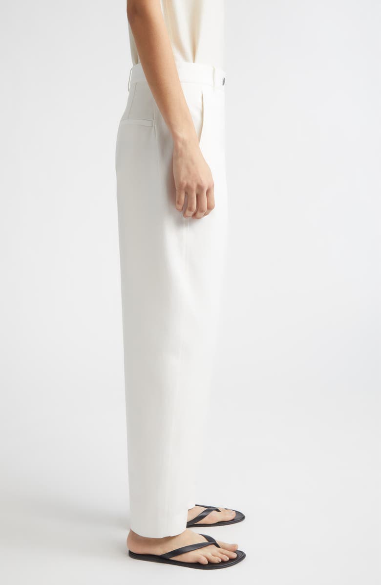 PARTOW Astor Cotton Twill Tapered Leg Pants, Alternate, color, Ivory