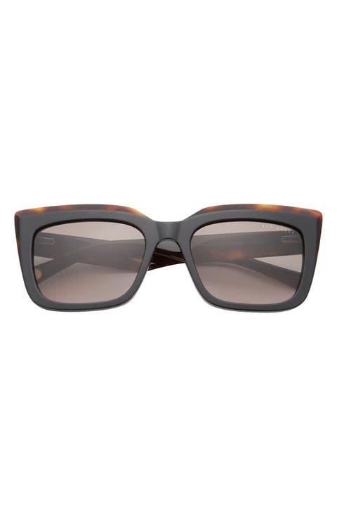 55mm Polarized Cat Eye Sunglasses