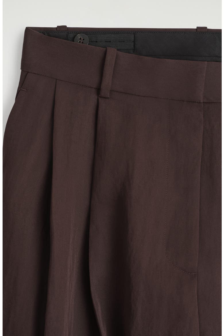 Pleated Wide Leg Pants, Alternate, color, RED DARK