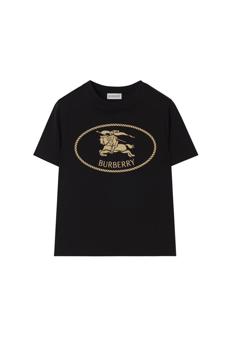 Knight Stamp Cotton T-shirt, Main, color, Black