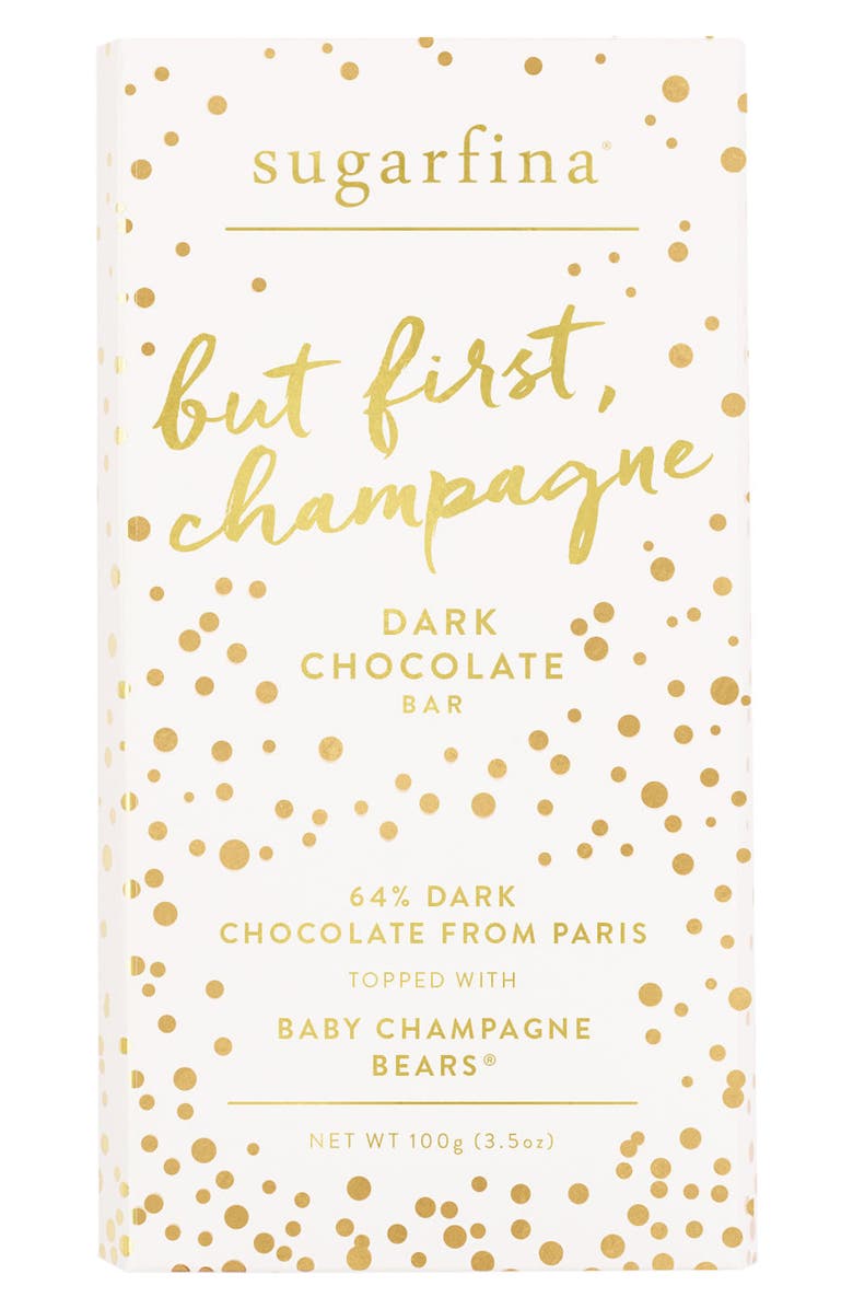 sugarfina 2-Pack Dark Chocolate Champagne Bears Bars, Main, color, 
