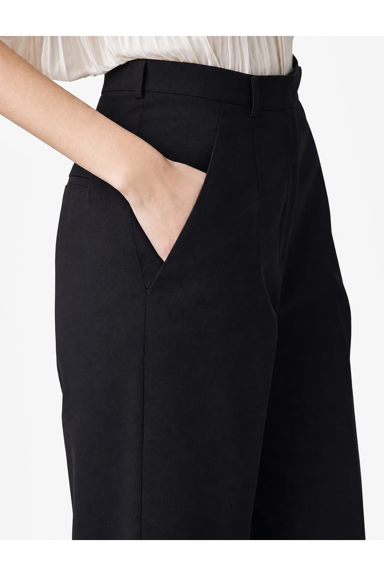 High Rise Wide Leg Tailored Trousers with Pockets, Alternate, color, BLACK