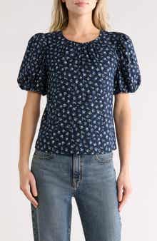 Melrose and Market Puff Sleeve Cotton Top