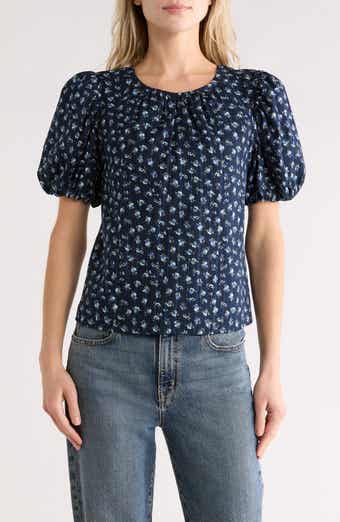 Melrose and Market Puff Sleeve Cotton Top