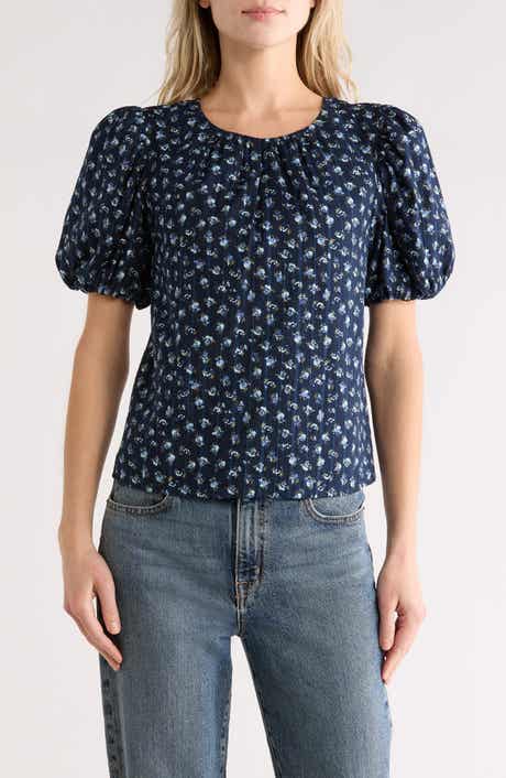 Melrose and Market Puff Sleeve Cotton Top