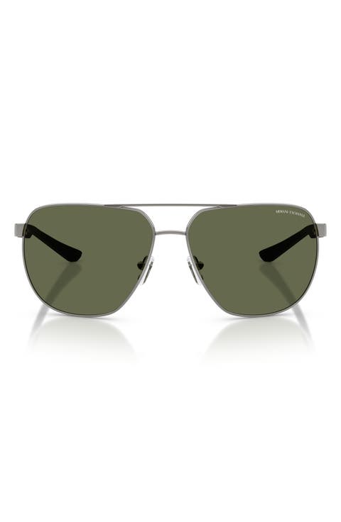 63mm Aviator Sunglasses
