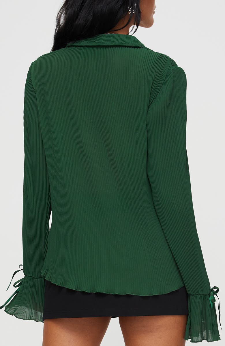 Princess Polly Ravil Button-Up Shirt, Alternate, color, Green