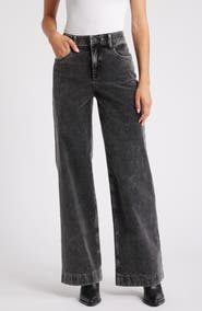 Wit & Wisdom Sam High Waist Wide Leg Corduroy Pants