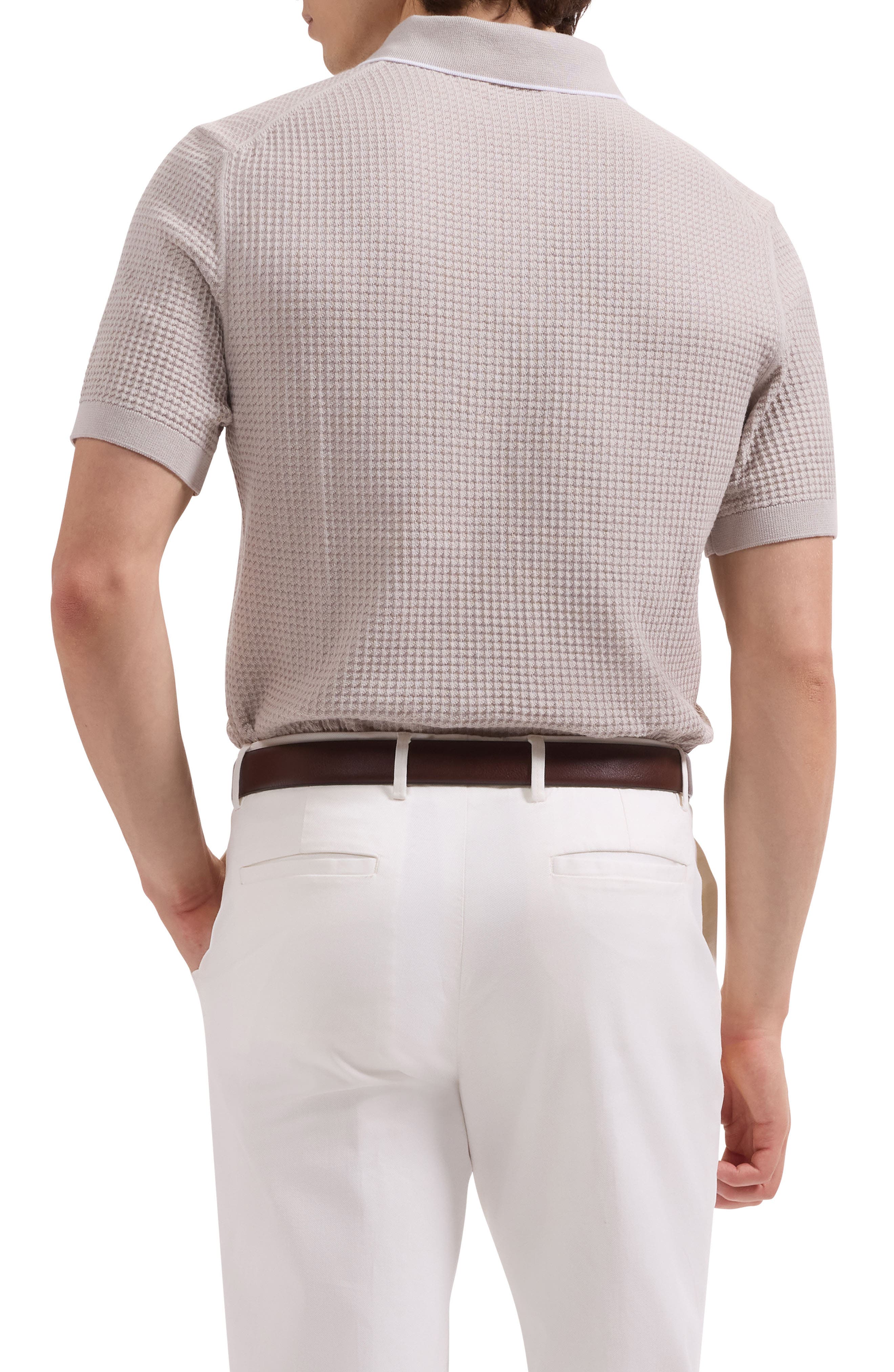 Waffle Stitch Polo Sweater - image 4