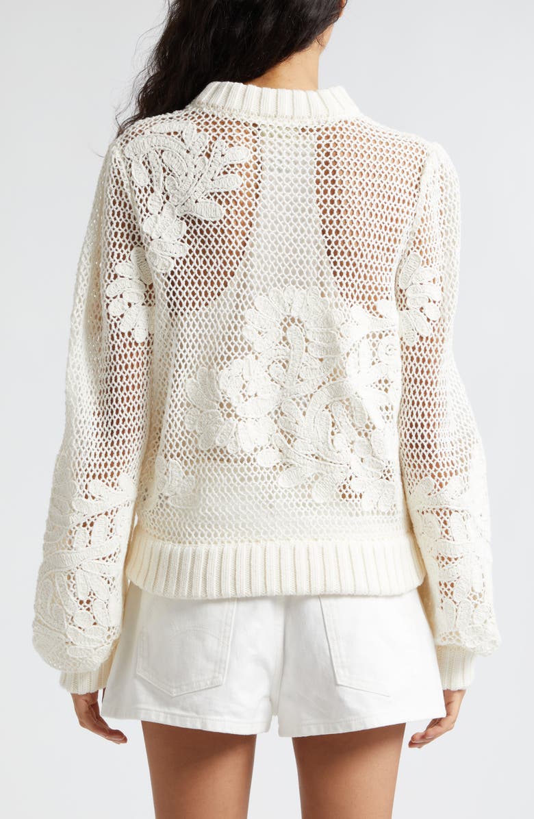 FARM Rio Open Stitch Embroidered Sweater, Alternate, color, 