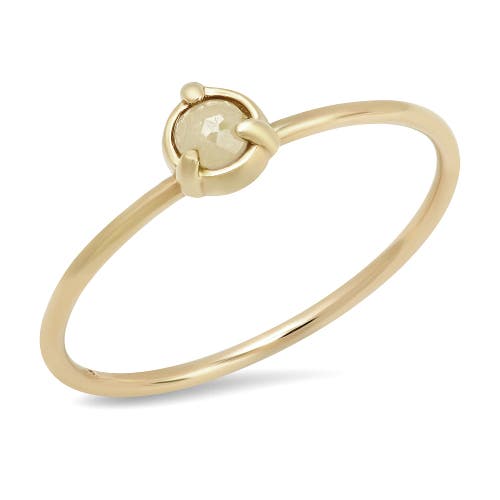 Elliot Young "claw" 14k Gold 3 Prong Stackable Ring In Silver