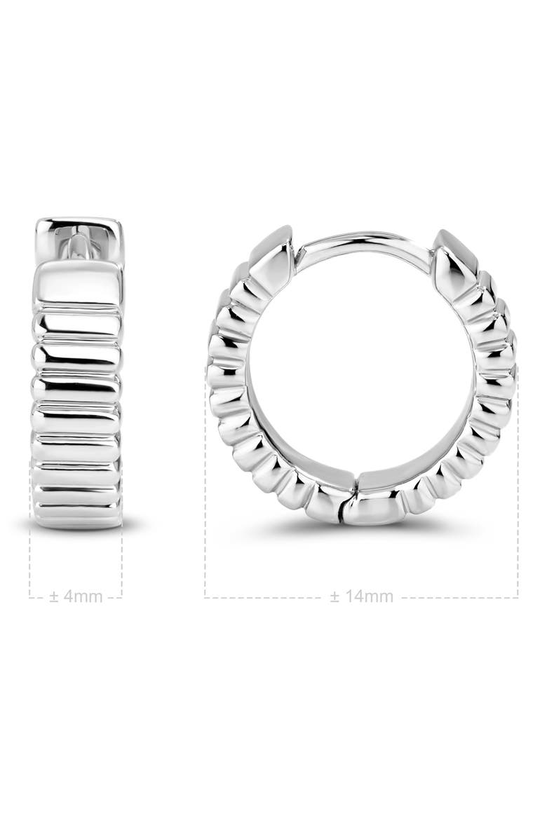 Rib Hoop Earrings, Alternate, color, SILVER