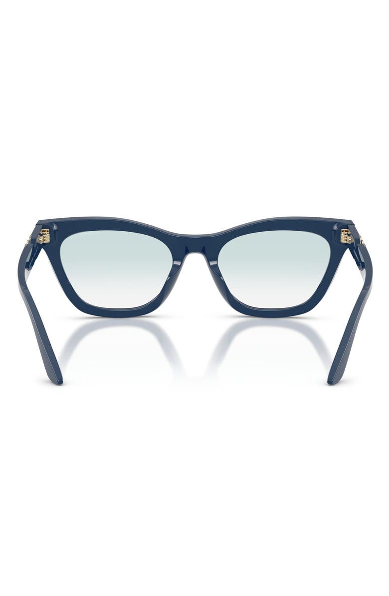 Emporio Armani 55mm Cat Eye Sunglasses, Alternate, color, Shiny Blue / Clear Blue