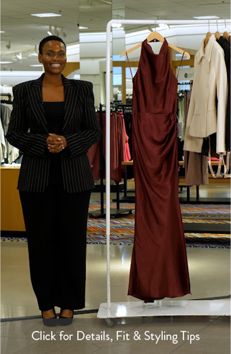 Charmeuse Halter Dress, sales video thumbnail