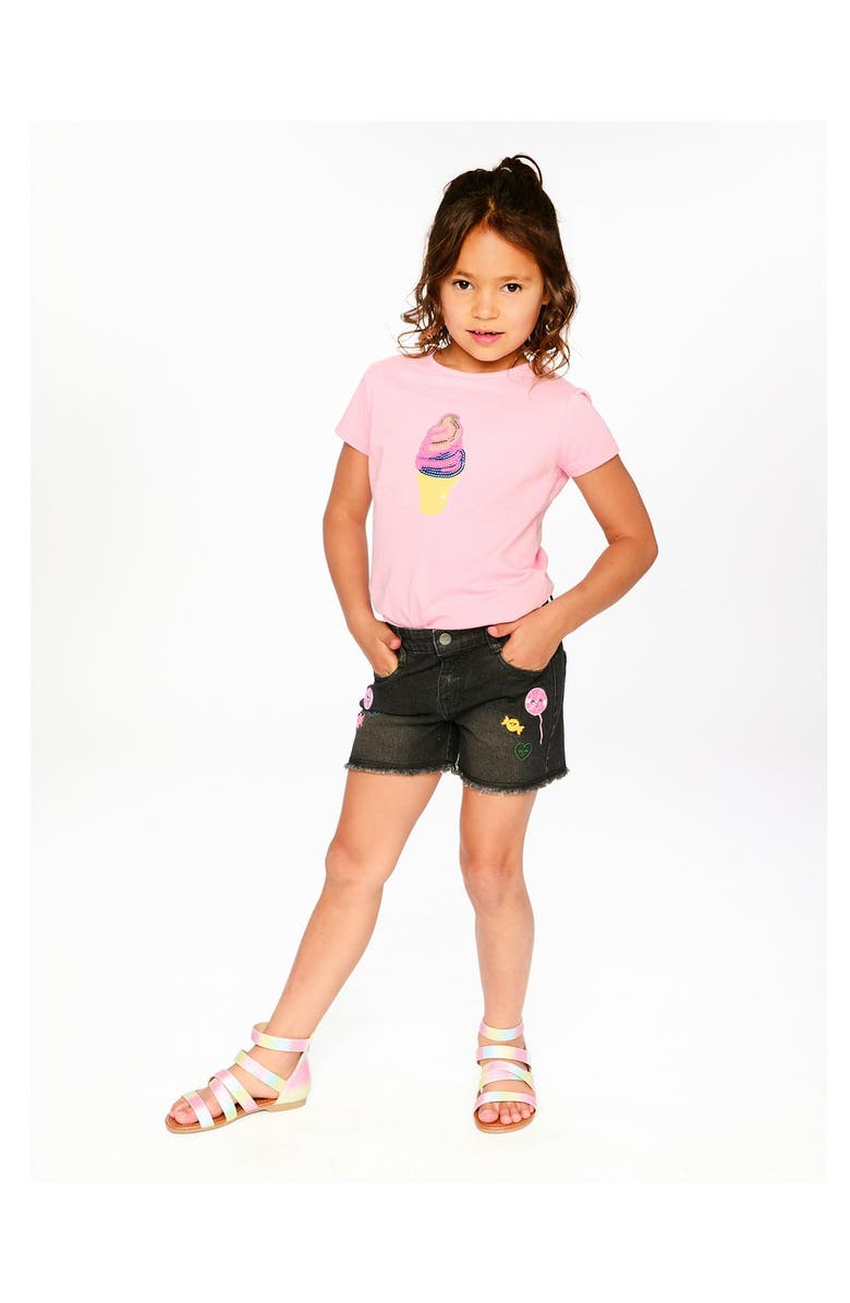 Deux par Deux Organic Cotton Jersey Ice Cream Short Sleeve T-Shirt, Alternate, color, Pink