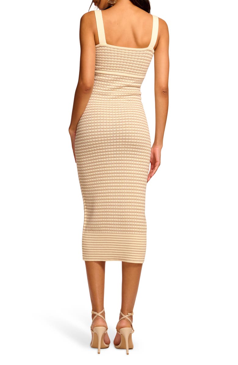 Ramy Brook Jessa Metallic Textured Sweater Dress, Alternate, color, Sandstone Ivy Textured Stripe