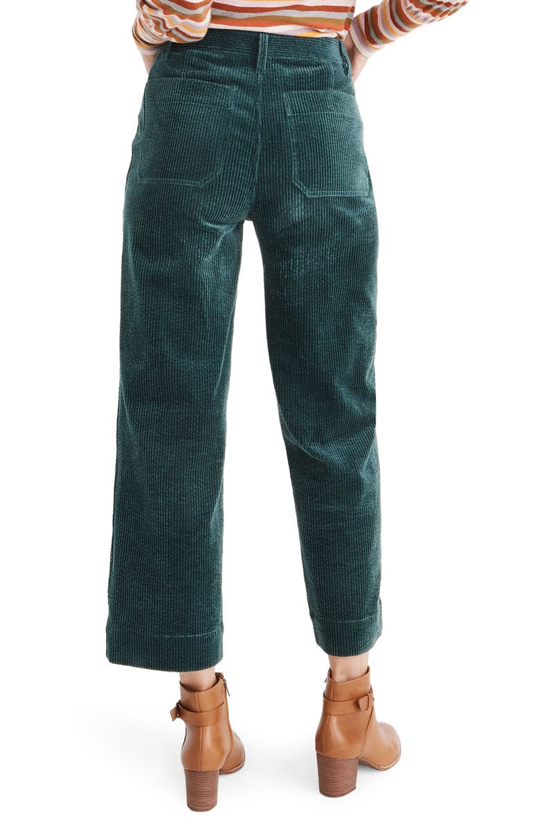 Madewell Slim Emmett Wide Leg Crop Pants: Corduroy Edition, Alternate, color, 