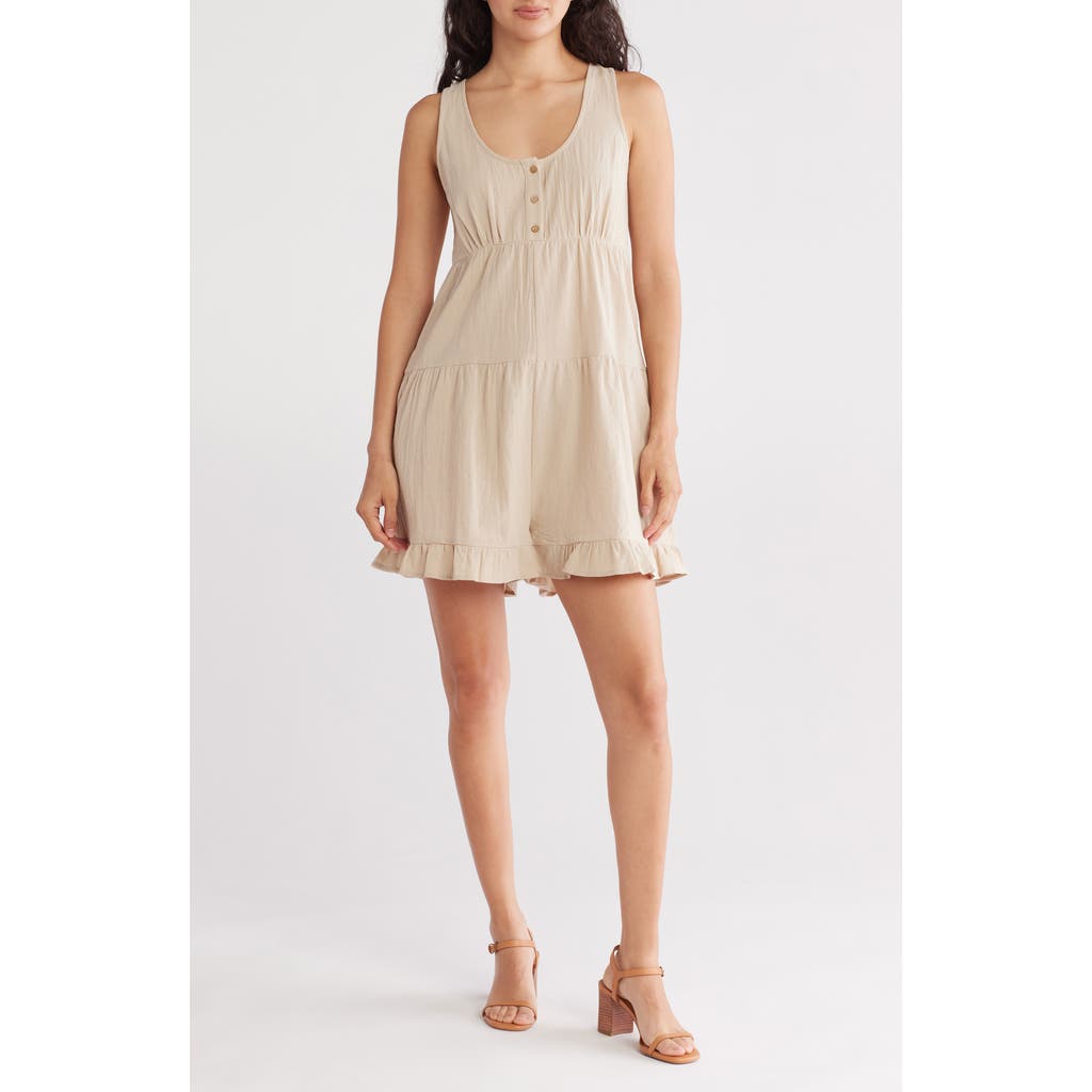 WISHLIST WISHLIST TIERED COTTON ROMPER