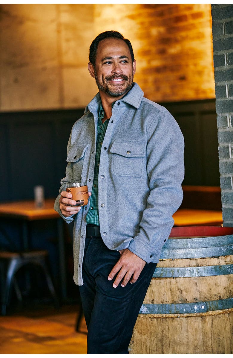 Mountain Khakis Dover Wool Shirtjac, Alternate, color, Heather Grey