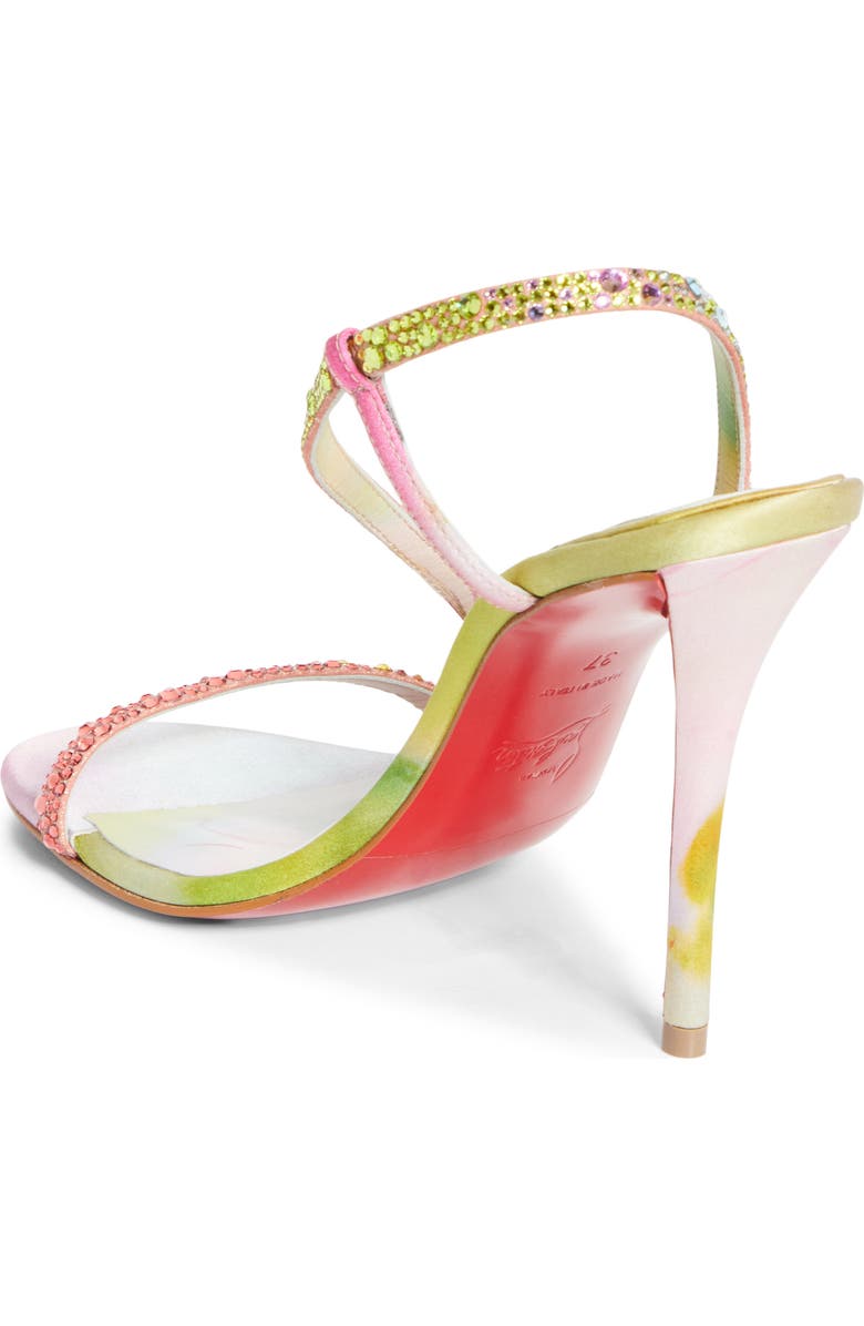 Christian Louboutin Rosa Z Crystal Embellished Slingback Sandal, Alternate, color, Yellow Multi