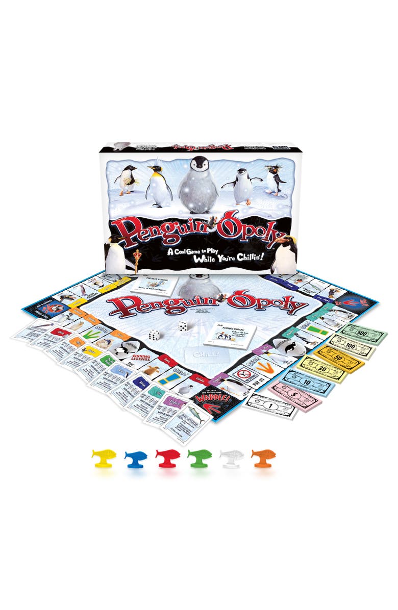 Late for the Sky Penguinopoly Monopoly Board Game, Main, color, Multicolored