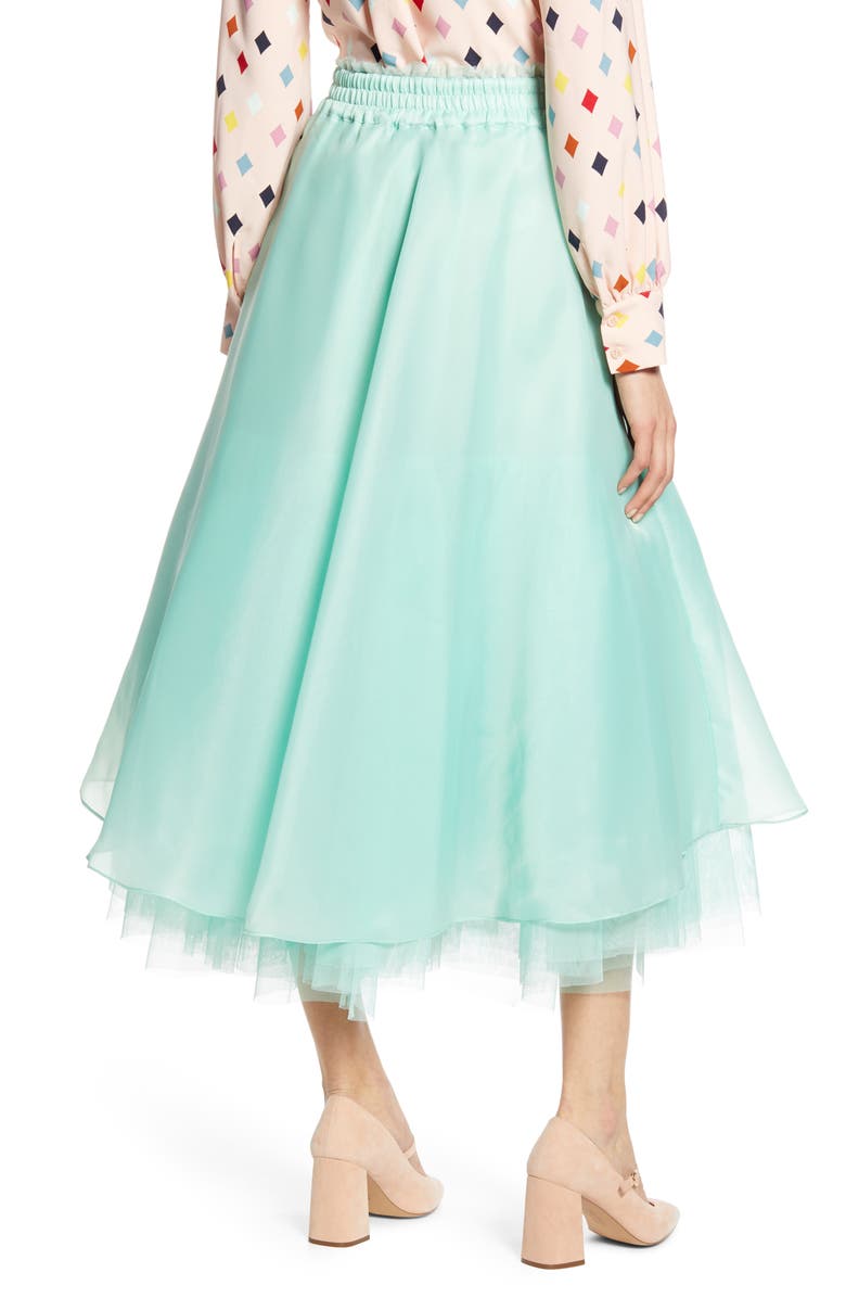 Halogen<sup>®</sup> x Atlantic-Pacific Full Organza Midi Skirt, Alternate, color, 