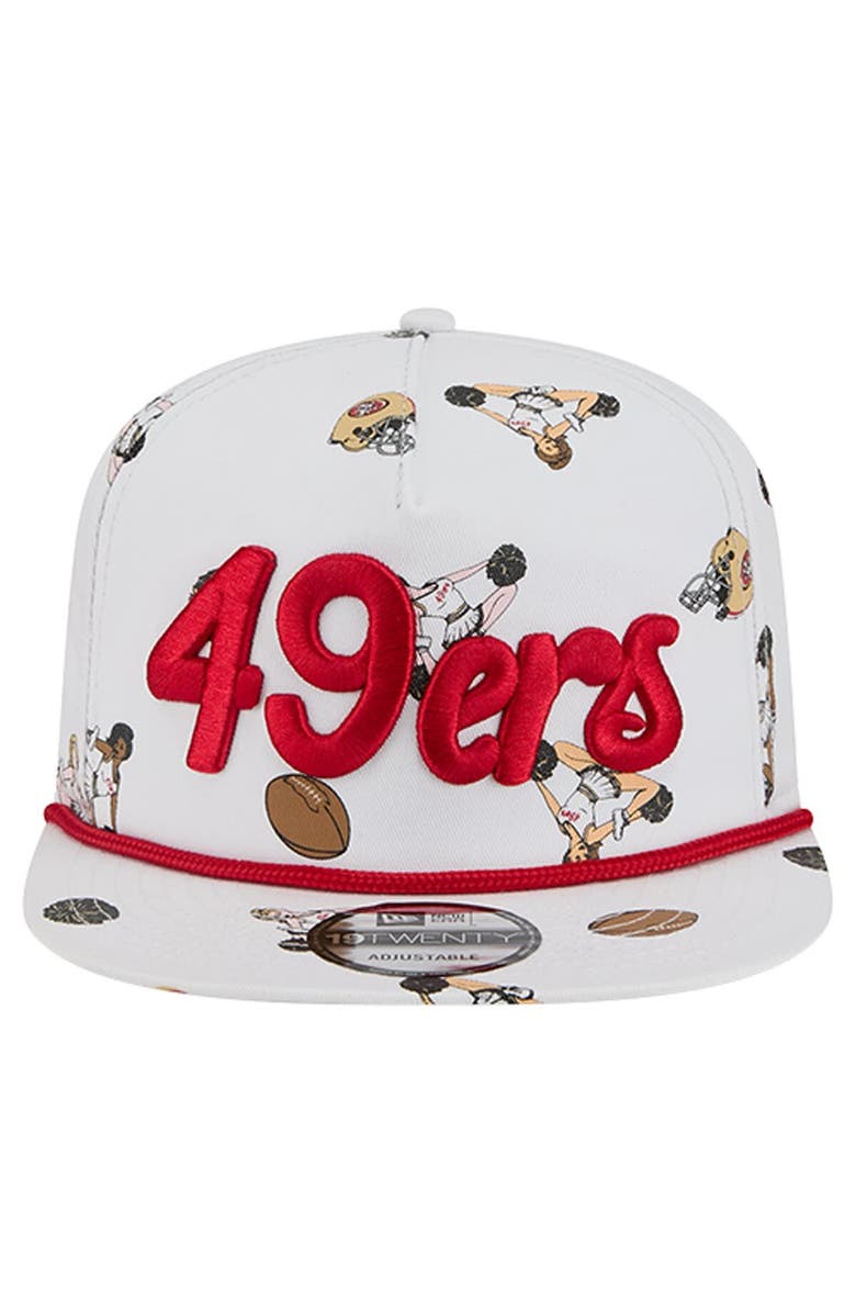 New Era Men
s New Era  White San Francisco 49ers Team Cheer 19TWENTY Snapback Hat, Alternate, color, White