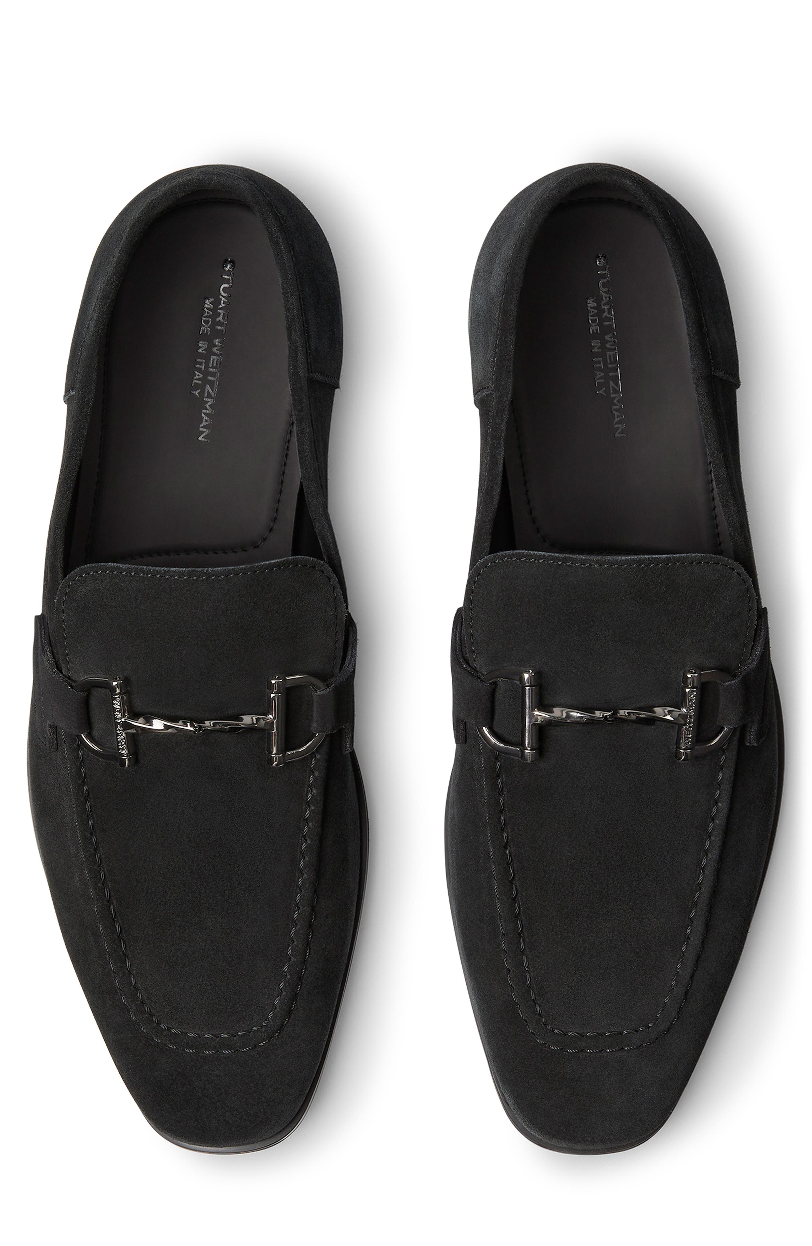 Stuart Weitzman Simon Twistbit Loafer, Alternate, color, Black