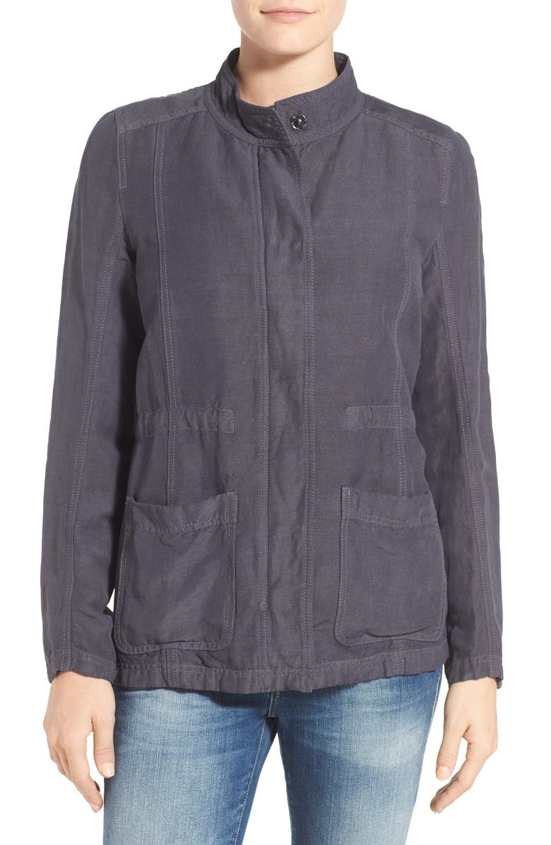 Caslon<sup>®</sup> Linen Blend Utility Jacket, Alternate, color, 