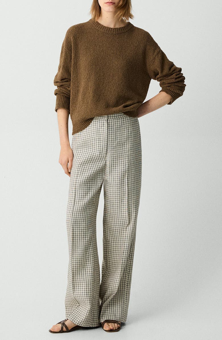 Theory Check Linen Blend Pants, Alternate, color,