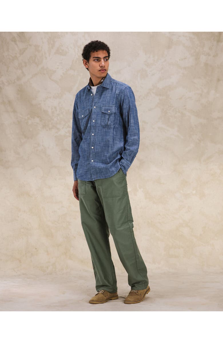 Fortela Sheep Chambray Shirt, Alternate, color, Blue