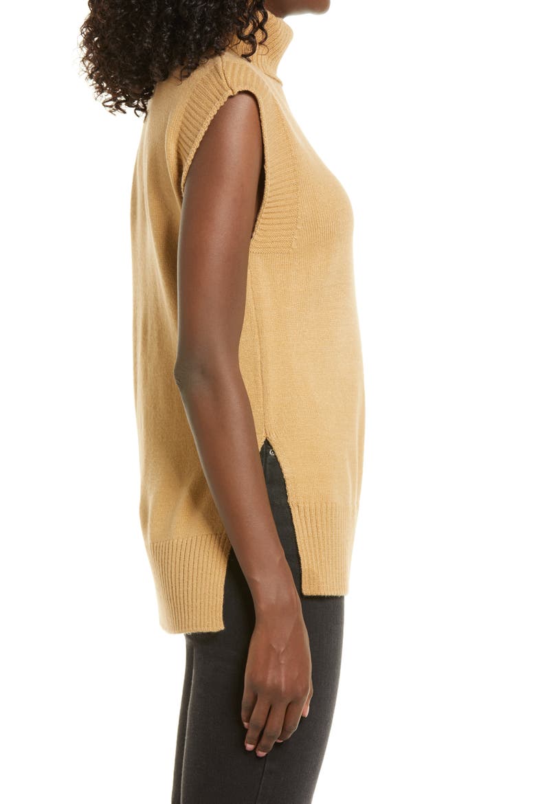 Ariana Turtleneck Vest, Alternate, color, CAMEL