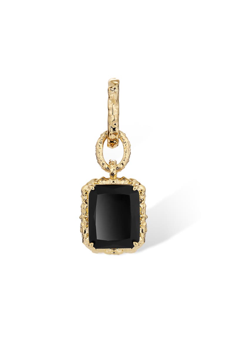 Lava Earrings, Alternate, color, Gold & Black