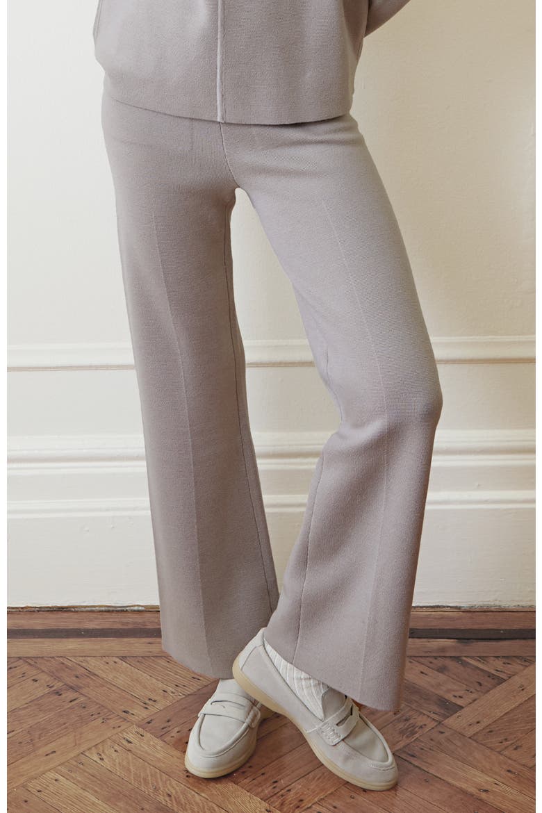 Merino Margo Knit Pants, Alternate, color, Dove Grey
