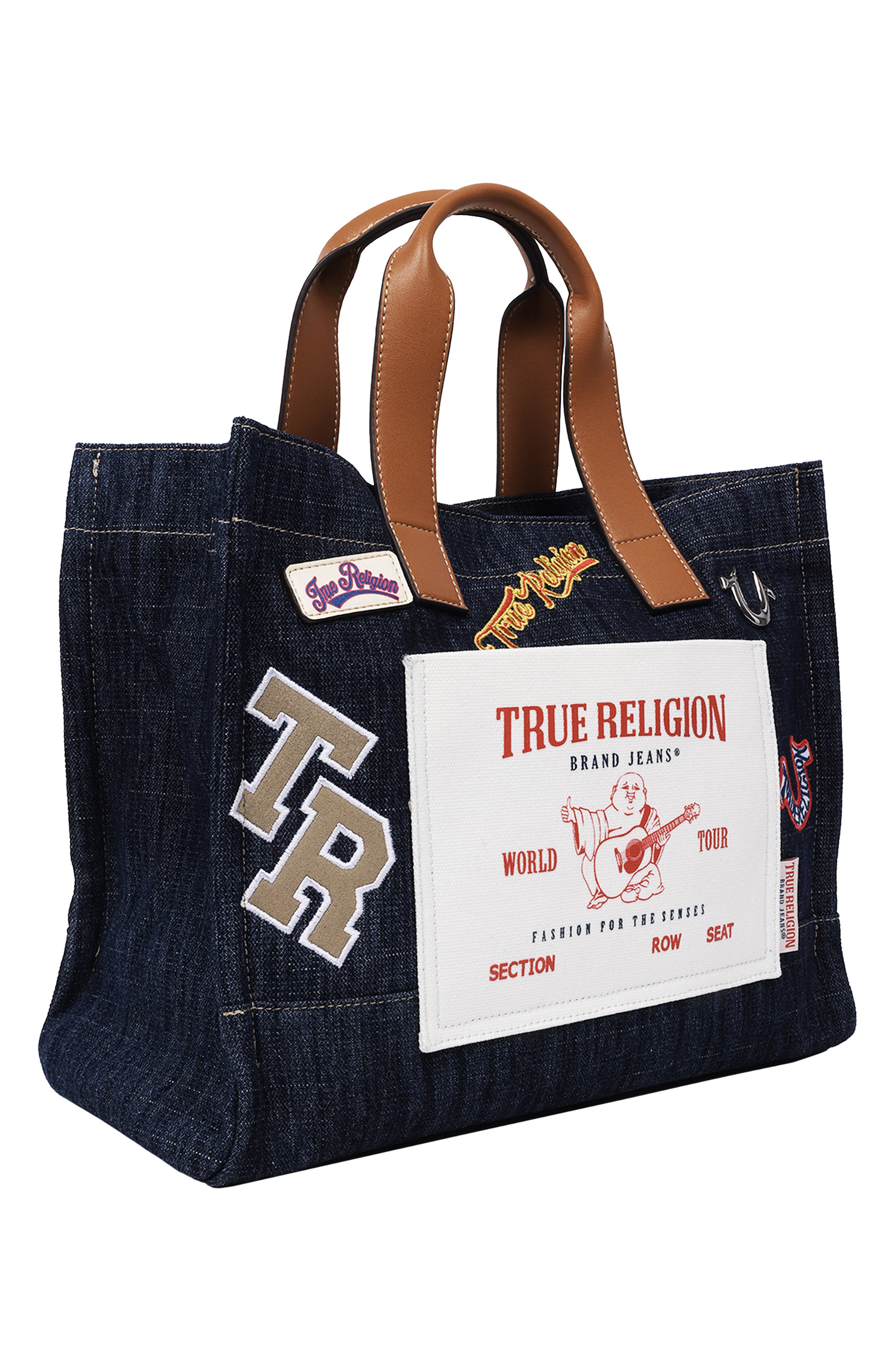 True Religion Andy Medium Patch Tote, Alternate, color, 