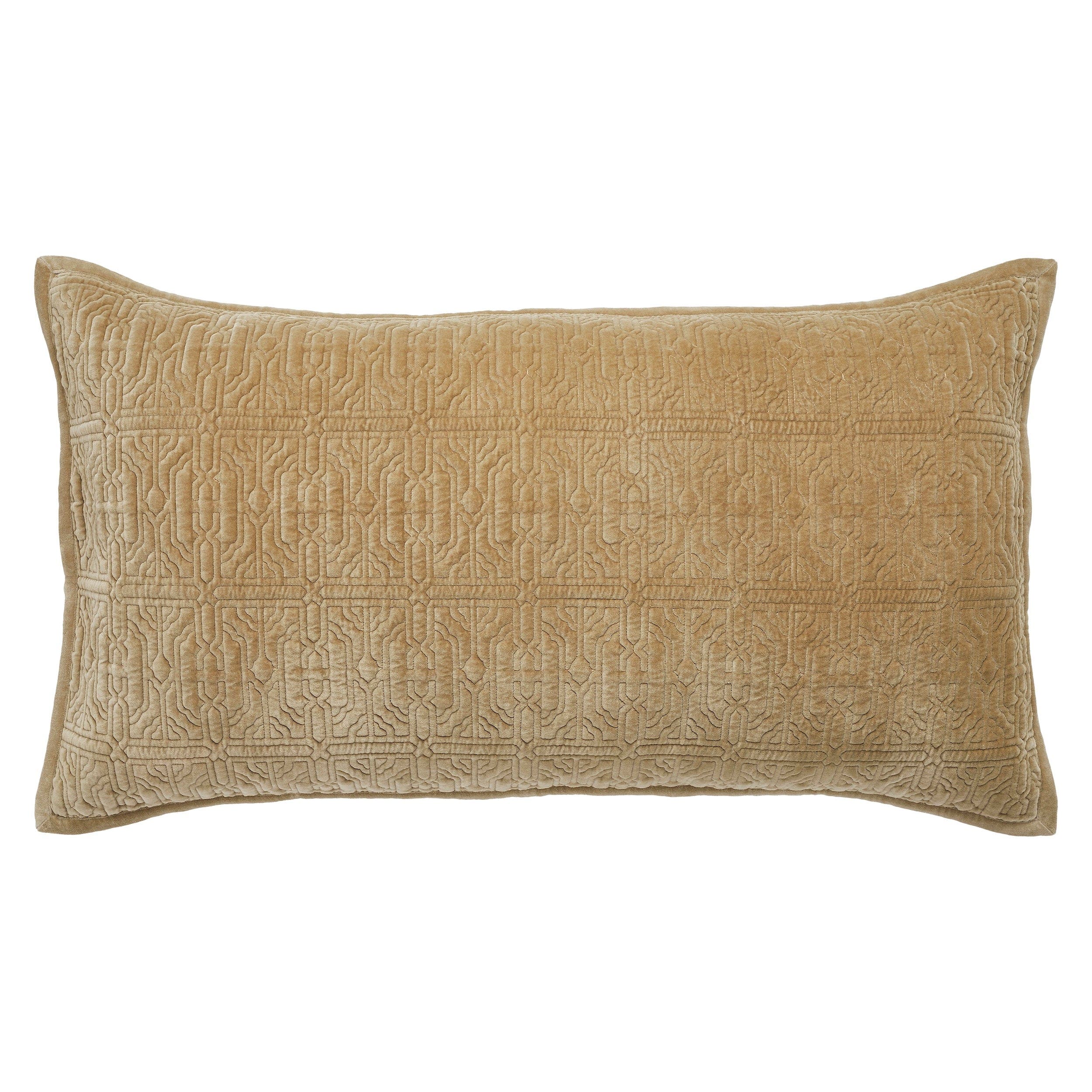 Orchids Lux Home Duke Geometric Cotton Velvet Quilt Sham | Nordstrom
