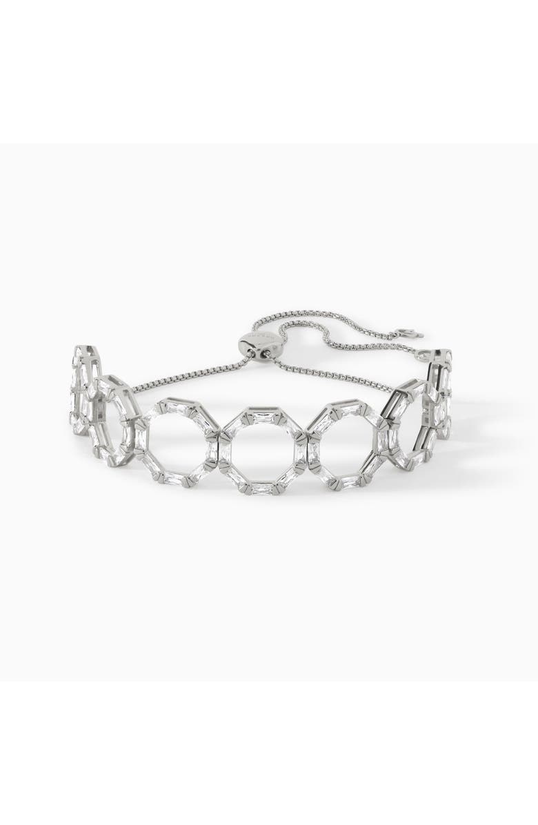 Ora Ana The Gabriella Bracelet, Main, color, Sterling Silver/White Cz