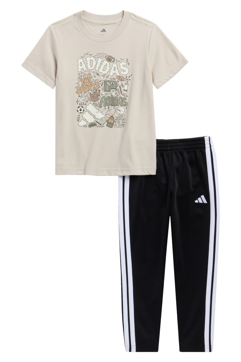Kids' T-Shirt & Tricot Pants Set, Main, color, WONDER ALUMINA