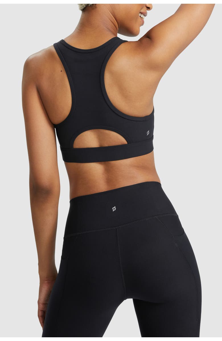 Peloton Cadent High Neck Racerback Bra, Alternate, color, Black