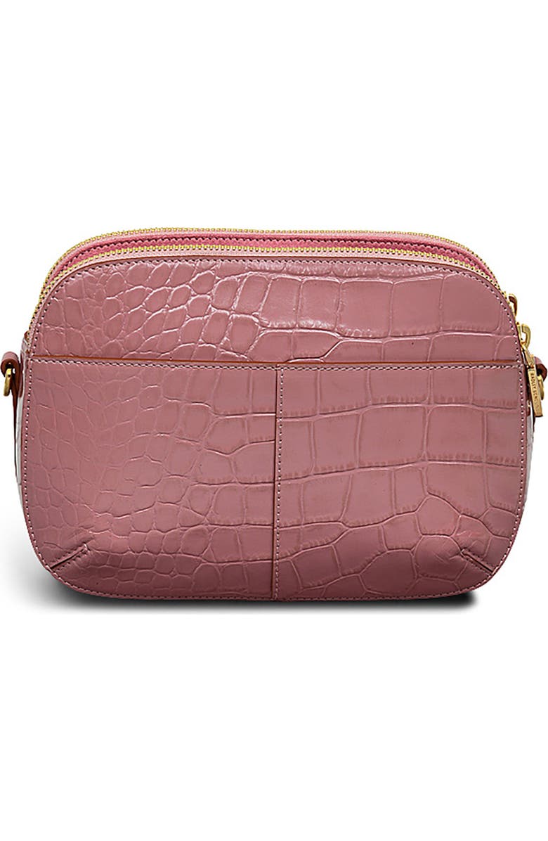 Radley Medium Duke's Place Croc Embossed Leather Crossbody Bag, Alternate, color, French Rose