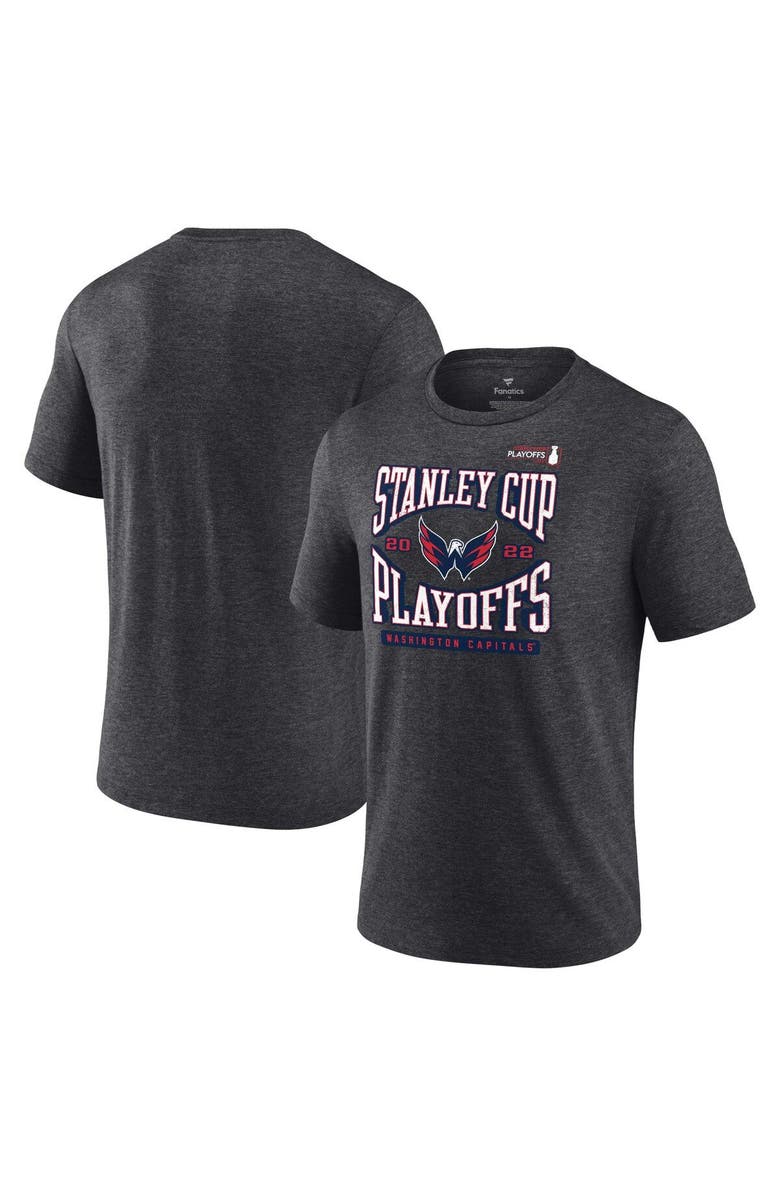 FANATICS Men's Fanatics Branded Charcoal Washington Capitals 2022 Stanley Cup Playoffs Wraparound T-Shirt, Main, color, 