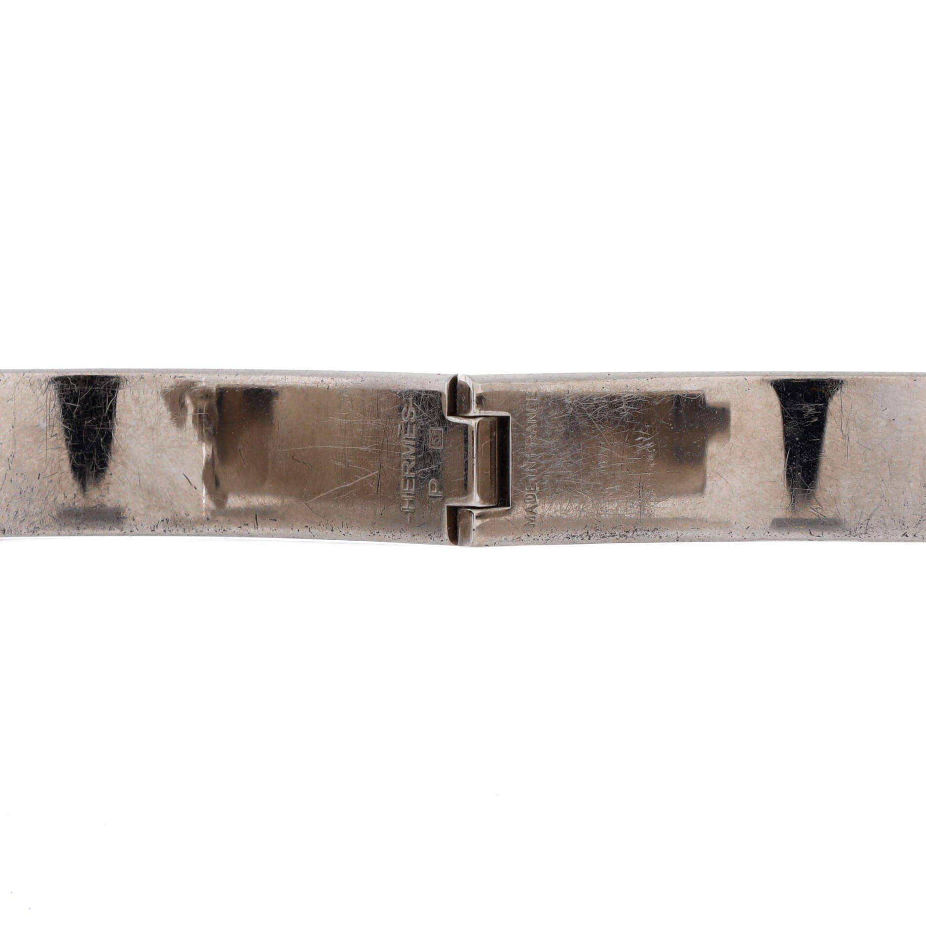 Clic H Bracelet Enamel Narrow, Alternate, color, White