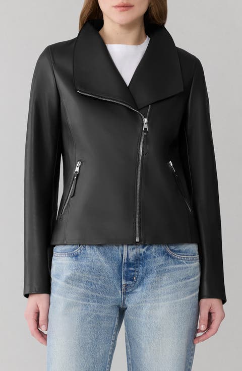 Catherine Leather Moto Jacket