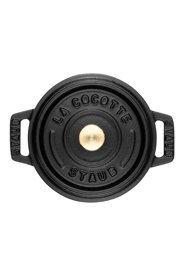 Enameled Cast Iron 0.25-Quart Mini Cocotte, Alternate, color, MATTE BLACK