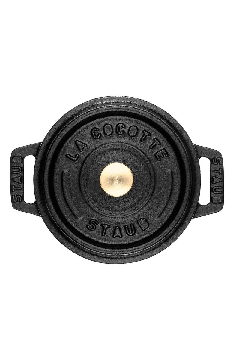 Staub Enameled Cast Iron 0.25-Quart Mini Cocotte, Alternate, color, Matte Black