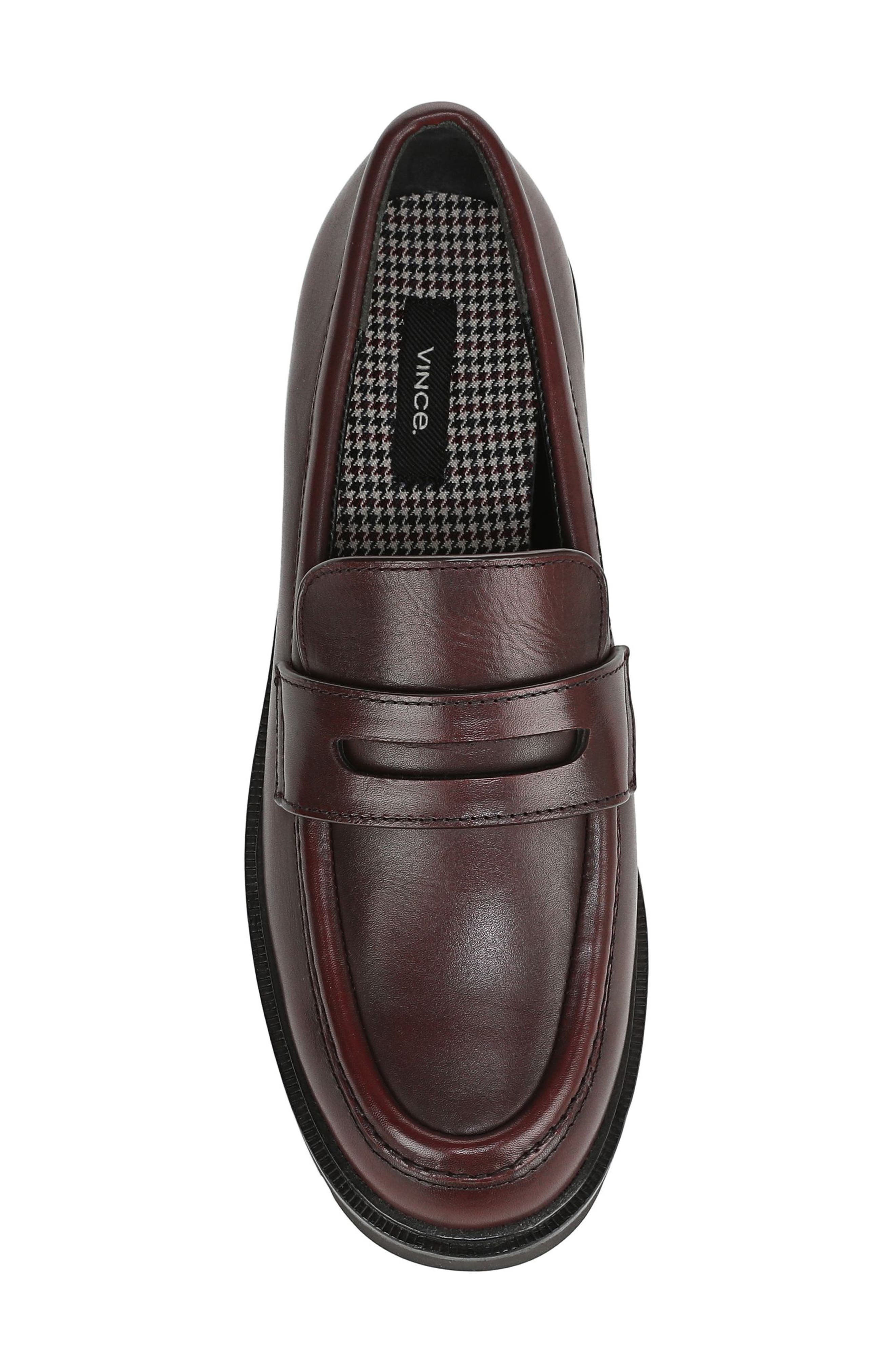 Vince Siena Lugged Penny Loafer, Alternate, color, Bloodstone
