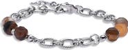 EYE CANDY LOS ANGELES Men's Leonardo Agate Beaded Chain Bracelet