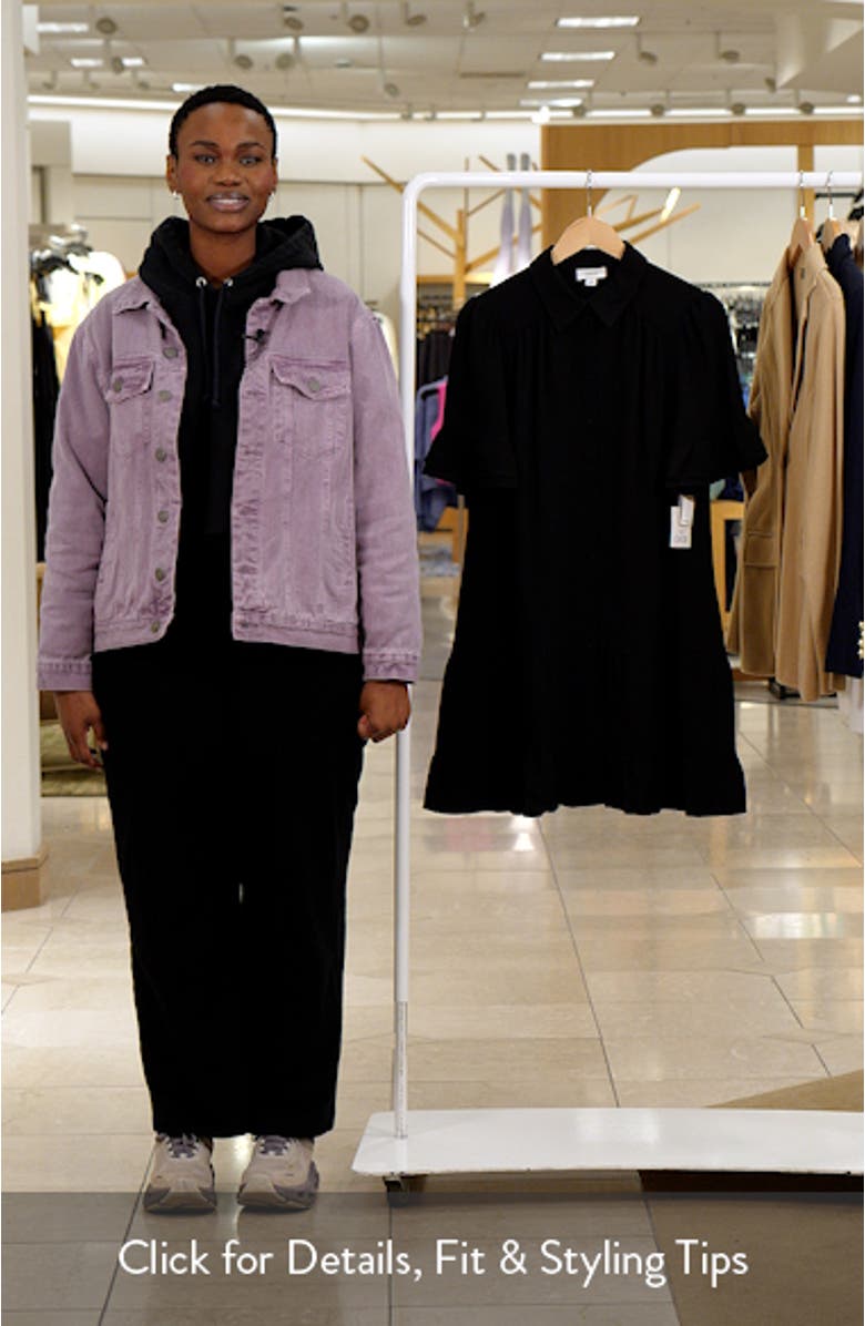 Ruffle Sleeve Mini Shirtdress, sales video thumbnail