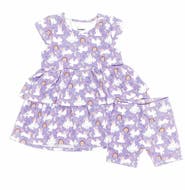 Norani Kids Organic Layered Dress with Matching Biker Shorts