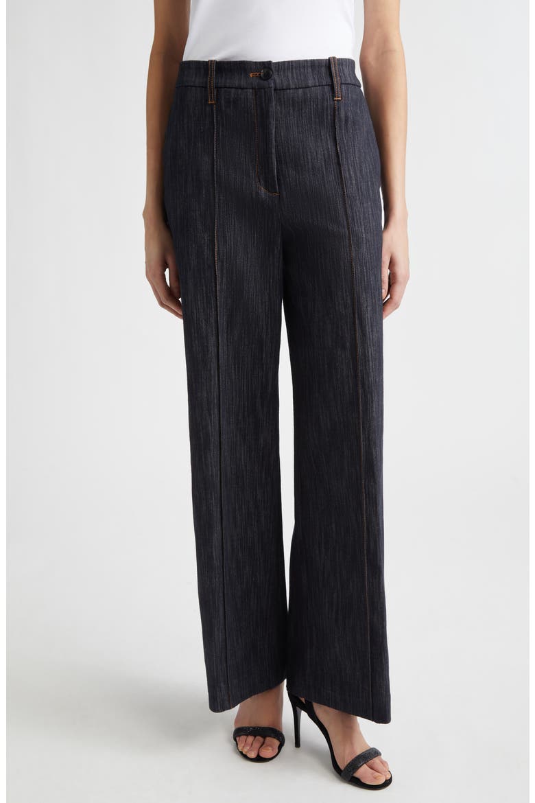 Pintuck Wide Leg Jeans, Main, color, 11 BLUE